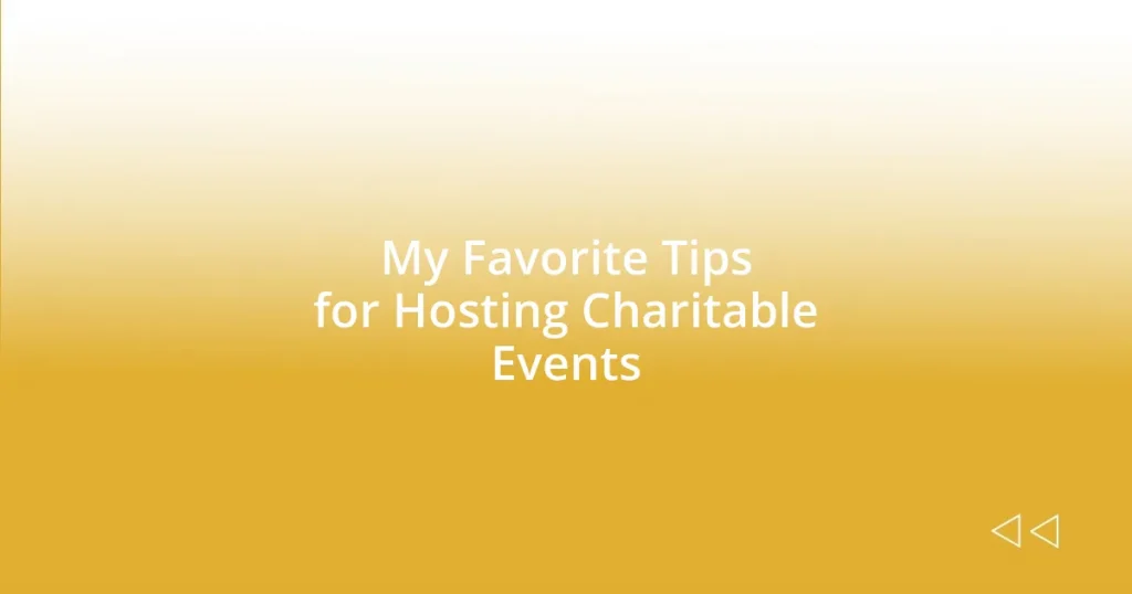 My Favorite Tips for Hosting Charitable Events